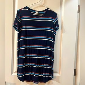 Garage Striped Mini T-Dress